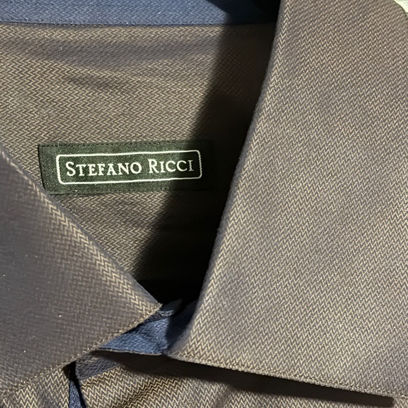 Men's Purple Stefano Ricci Italian Dress Shirt. Size 17.5 / 44 - Picture 2 of 12